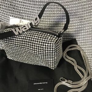 Alexander Wang diamond rhinestone mesh bag purse